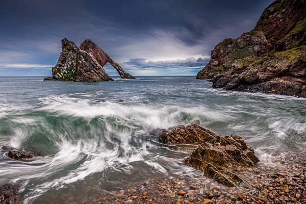 Bow Fiddle Rock with a breaking wave