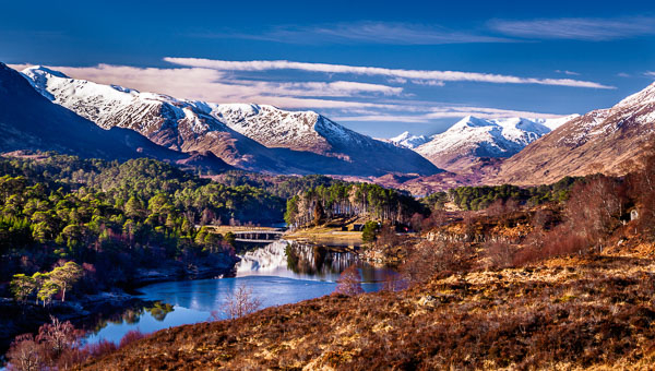 Loch Affric and the Kintail mountains